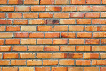 Obraz premium wide old red brick wall texture background home or office design backdrop