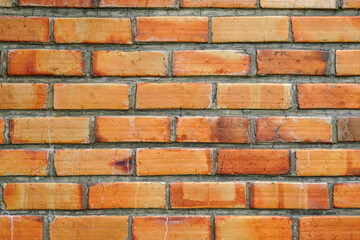Fototapeta premium wide old red brick wall texture background home or office design backdrop