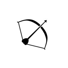 Fototapeta na wymiar love bow and arrow icon with simple design