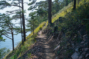 Great Baikal Trail. Popular route along lake Baikal shore from Listvyanka to Big Koty. © Иван Грабилин