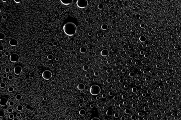 background water drops on black glass, full photo size, overlay layer design