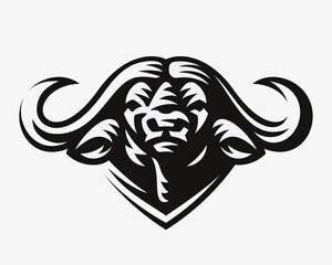 Buffalo modern logo. Taurus emblem design editable for your business. Bull vector illustration.