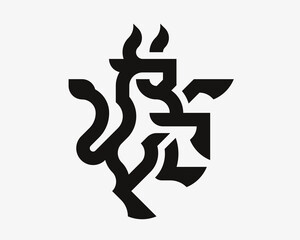 Bull modern logo, emblem design editable for your business.Taurus vector illustration.