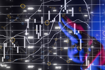 stock market graph business digital