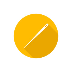 Needle flat icon with shadow