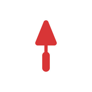 recommend clip art: Trowel red vector icon