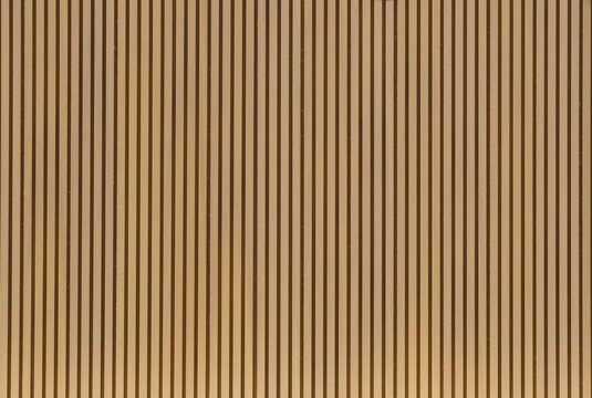 Vertical wooden slats on building facade