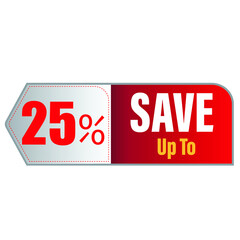 Up To 25 Percentage off discount promotion TAG.