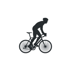 Obraz na płótnie Canvas Bike Rider Silhouette