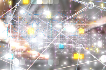 diagram Futuristic wave, Futuristic data stream