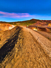 Volc&aacute;n Krafla con agua activo Islandia
