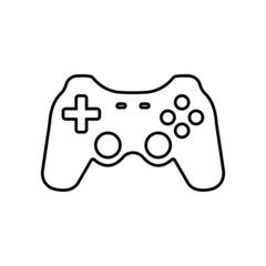 Gamer gamepad icon in outline style. Vector.