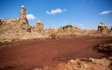 Mysterious salt-rock zone near the Dallol Volcano in the Danakil Desert, Afar Region, Ethiopia