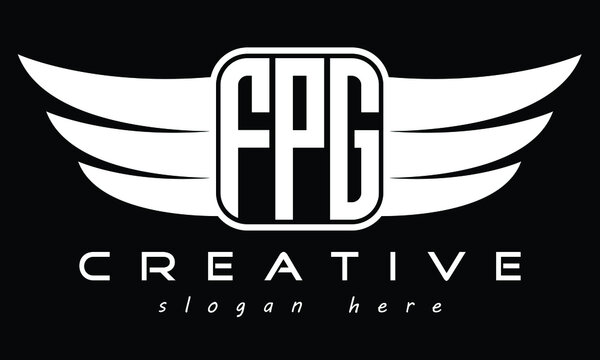 FPG three Letter wing  morden creative concept icon company logo design, Vector template