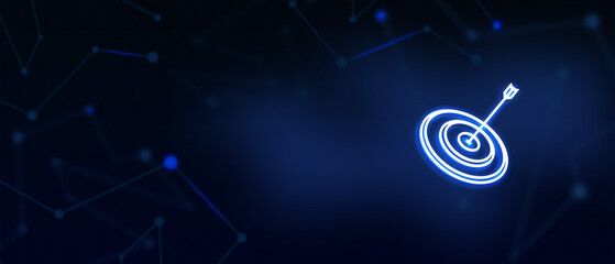 Vision concept, Aim, Target, Aspiration, Success concept, Contact us message, Landing page background cover page