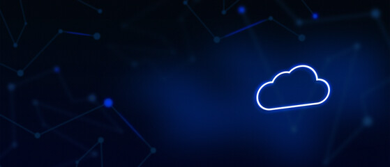 Cloud server, Cloud sync, Cloud services, Digital technology, Secure data, Contact us, Landing page background cover page