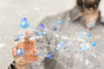 Business intelligence analyst dashboard on virtual