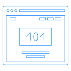 Browser 404 error Vector icon which is suitable for commercial work

