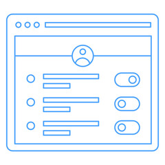 Account Setting page Vector icon which is suitable for commercial work

