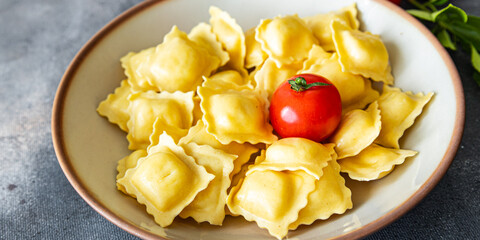 ravioli fresh healthy meal food snack on the table copy space food background rustic top view