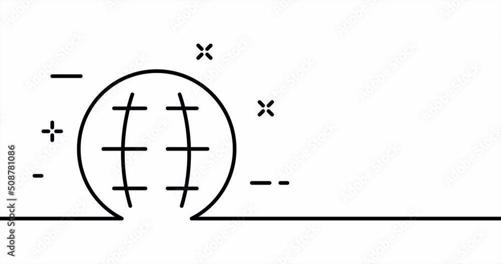 Poster line art continuous drawing contact us. single line drawing, solid line. animation of one line conne