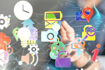 Business intelligence analyst dashboard on virtual