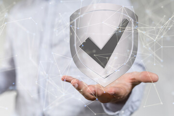 Information technology protected with firewall, secure access and encryption against cyber