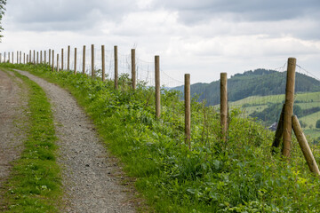 fence on a hill