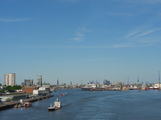 Naklejka premium Hamburg und die Elbe