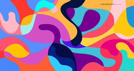 Colorful abstract liquid and fluid background for banner