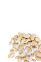 Cashew nuts isolated on white background