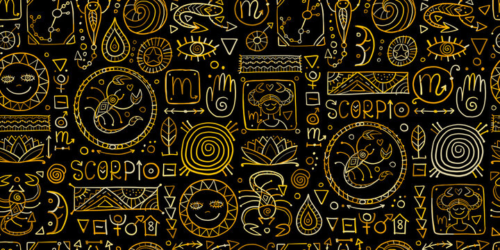 Scorpio zodiac sign. Element of Water.