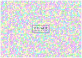 abstract colorful hexagon mosaic background