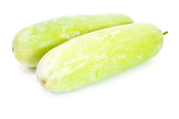 Cucurbita pepo vegetables on a white background