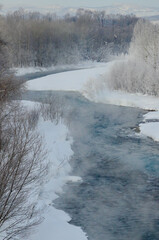 Obraz na płótnie Canvas God-like morning winter river