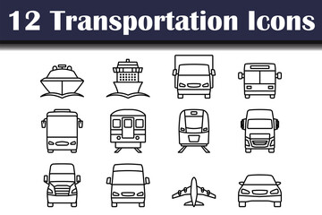 Transportation Icon Set