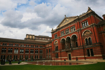 Outside view of  Victoria and Albert Museum seen from John Madejski garden