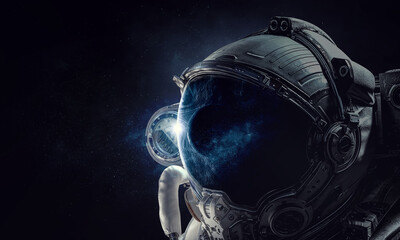 Astronaut and space exploration theme.