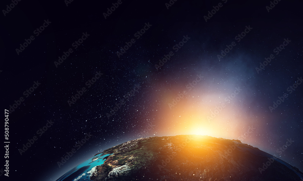 Canvas Prints image of outer space. . mixed media