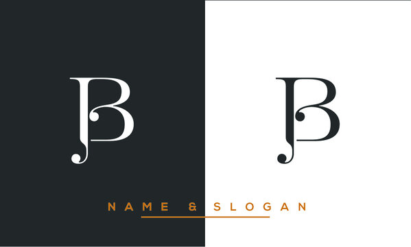 JB,  BJ,  J,  B    Abstract  Letters  Logo  Monogram