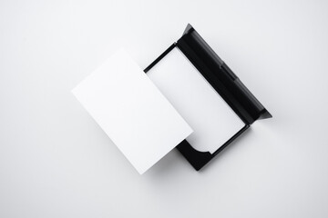 business card case isolated on white background