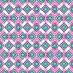 The Green and Pink Square in Seamless Pattern Design