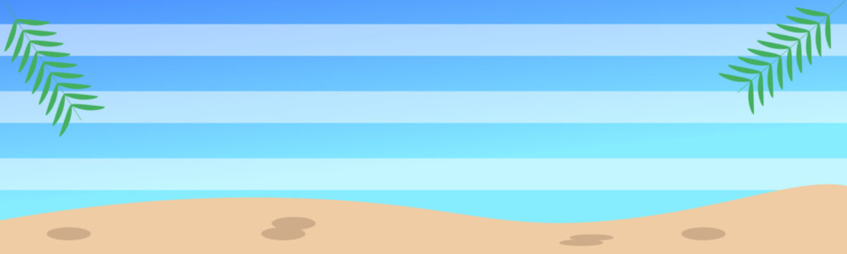 夏 ビーチと海の背景 壁紙 バナー 浜辺と波