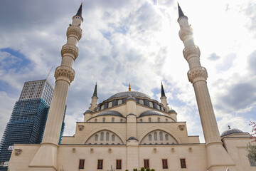 The Great Mosque in the center of Tirana, the capital of Albania. Old city, religion, Islam, muslims.