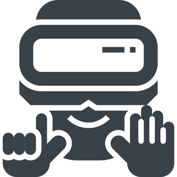 hand glyph style icon