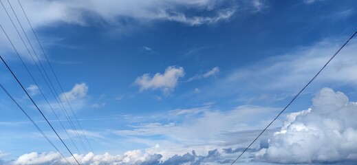incredibly beautiful blue sky from a height of flight