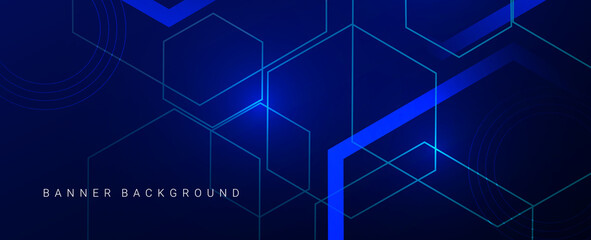 Abstract geometric blue stylish hexagon background design