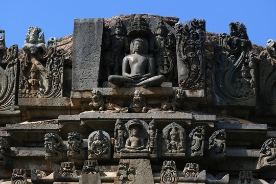 Beautiful Basadi Halli Jain Vijaya Adinatha Temple, Near Hoysaleswara temple, Halebidu, Hassan, Karnataka, India