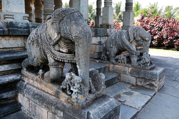 Beautiful Basadi Halli Jain Vijaya Adinatha Temple, Near Hoysaleswara temple, Halebidu, Hassan, Karnataka, India