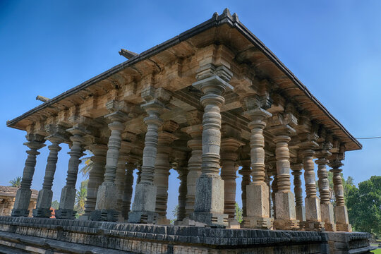 Beautiful Basadi Halli Jain Vijaya Adinatha Temple, Near Hoysaleswara temple, Halebidu, Hassan, Karnataka, India